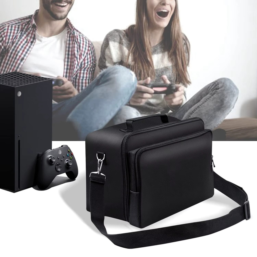 Schutzhülle für Xbox Series X in Schwarz als Reisetasche für Konsole, Controller und Zubehör - Bild 6