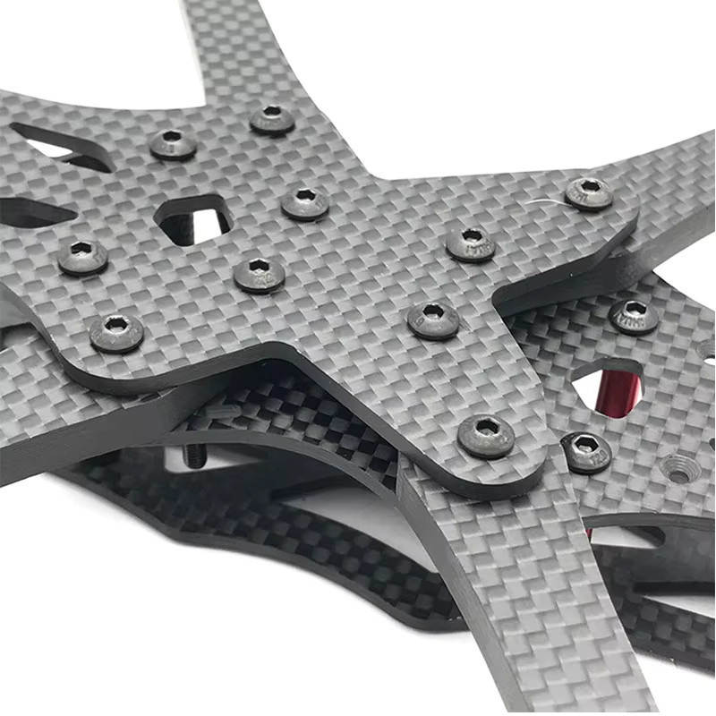 Underrow FPV Freestyle Racing Rahmen Kit aus Kohlefaser in Schwarz, 225mm - Bild 2
