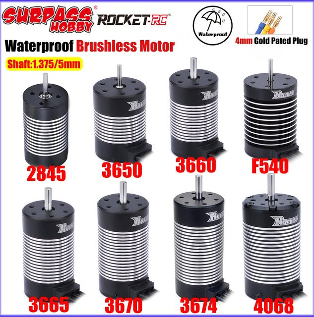 SURPASS HOBBY Wasserdichter bürstenloser Motor, Metall, Schwarz - Bild 1