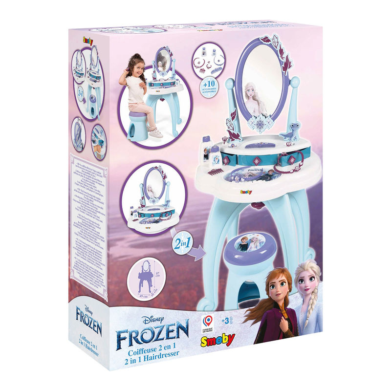 Smoby Disney Frozen Die Eiskönigin 2in1 Frisiertisch und Schminktisch für Kinder in Multicolour, B/T/H: 87,0 x 36,0 x 36,0 cm - Bild 2