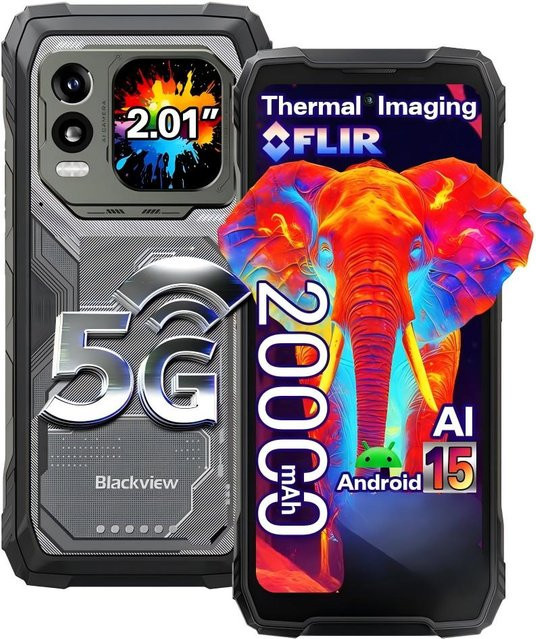 Blackview Xplore 1 Pro 5G Smartphone Schwarz mit 256 GB Speicher, 12 GB RAM, 6.78 Zoll Display und Android 15 - Bild 1