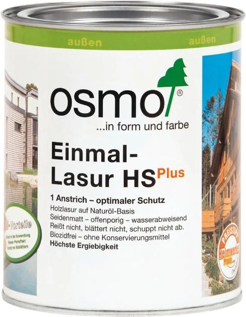 Osmo Einmal-Lasur HSPLUS Palisander Braun Satin Matt 750 ml - Bild 1