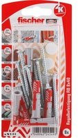 Fischer DuoPower Universal Dübel mit Schraube, Farbe: Grau/Rot, Durchmesser: 8 mm, Länge: 40 mm - Bild 1