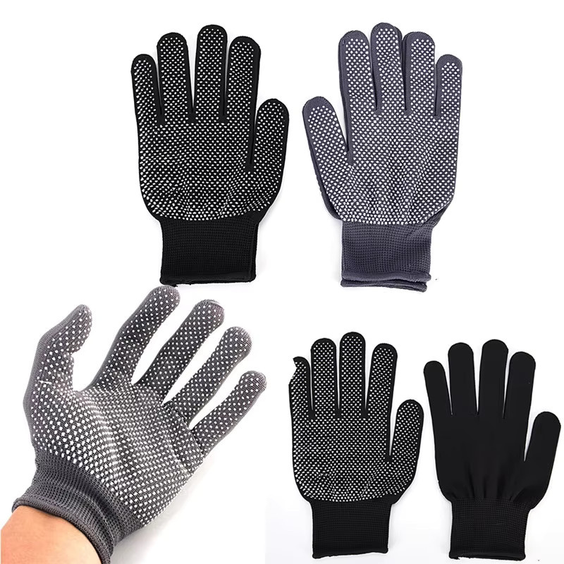 2 Stück Hitzebeständige Styling-Handschuhe für Haarstyling, Schwarz - Bild 2