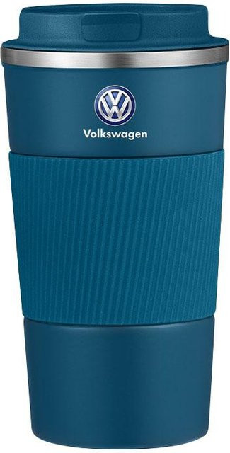 Volkswagen Edelstahl Thermobecher für Kaffee und Reise, 500 ml, Blau - Bild 1