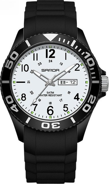 SANDA Digitaluhr, Doppel-Display, Quarz, Schwarz, Unisex - Bild 1