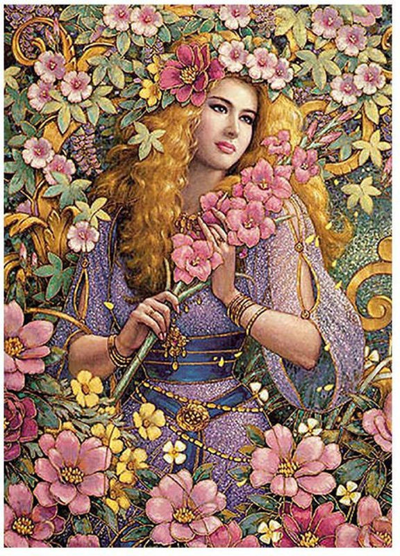 FIYO Diamond Painting Set Frauenporträt mit floralem Motiv, Mehrfarbig, B/H: 30 x 20 cm - Bild 1