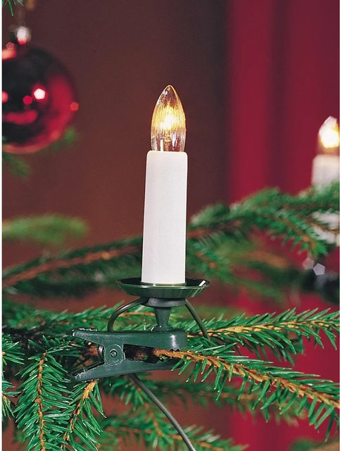 Konstsmide LED Lichterkette für Weihnachten mit 35 warmweißen Glühlampen, grün, 18,6 m - Bild 1
