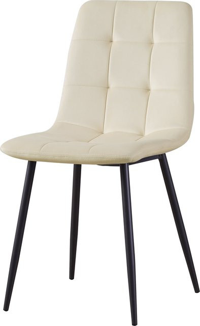 HTI-Living Stuhl Mesa Velvet in Beige mit Metallgestell für dein Esszimmer - Bild 1