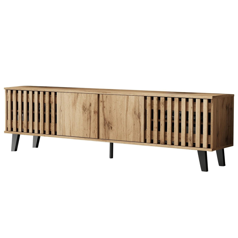 okwish TV Schrank für dein Wohnzimmer mit Stauraum in Natur, B/T/H: 180 x 40 x 55 cm - Bild 2