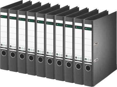 LEITZ Lever Arch Ordner 1007/1008 DIN A4, Rückenbreite: 52 mm, Schwarz, 10 Stück - Bild 1