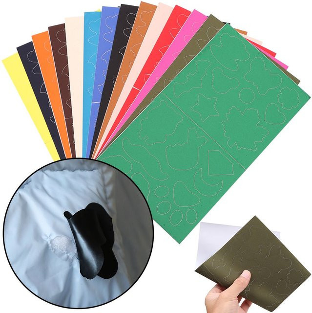 Selbstklebende PVC Reparatur-Patches in Rot für Jacken, Zelte und Daunenjacken - Bild 1