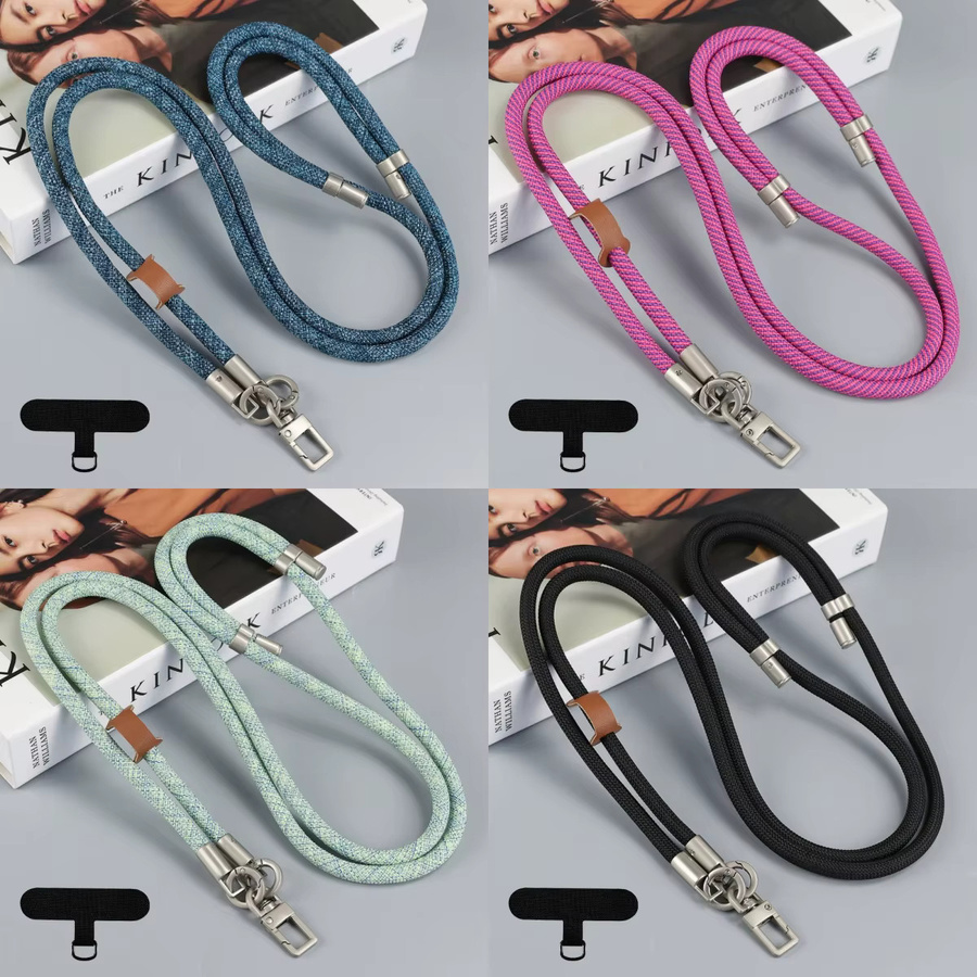 WSSHE Handy-Lanyard in Grau, universell verstellbares Schulter- und Umhängeband als Anti-Verlust-Telefonseil für iPhone und Xiaomi - Bild 1