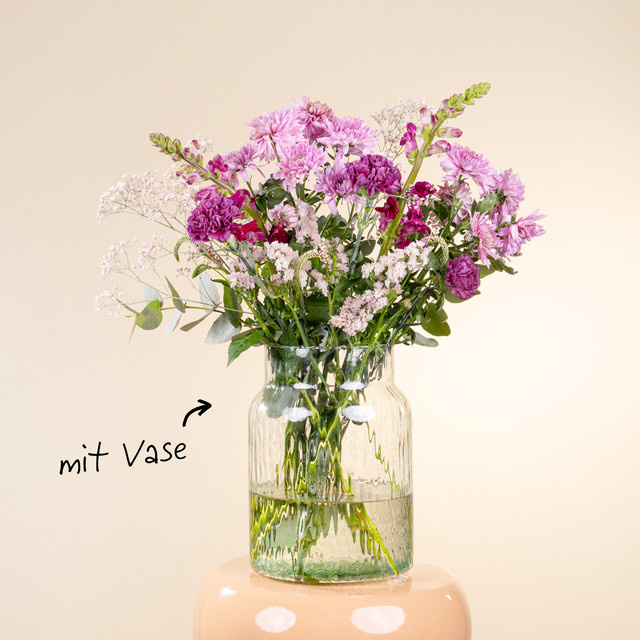 BLUME2000 Blumenbox Marlene mit Lieblings-Vase L pink purple multicolour - Bild 1