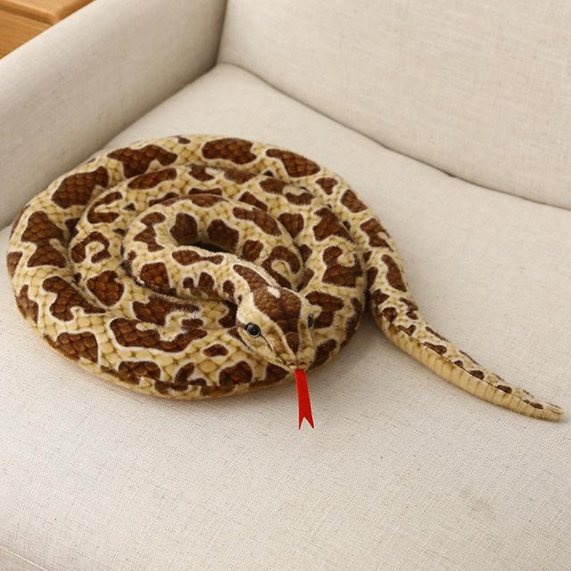 Yiran Health & Beauty Riesenschlangen Plüschtier, Goldener Python, 300cm - Bild 1