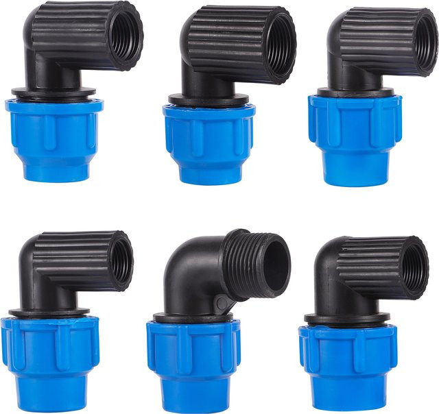 Adhere To Fly PE-Rohr-Schnellverbinder als Ellenbogenreduzierung mit Kunststoff-Innengewinde aus PVC für Wasserrohrverbindungen - Bild 1