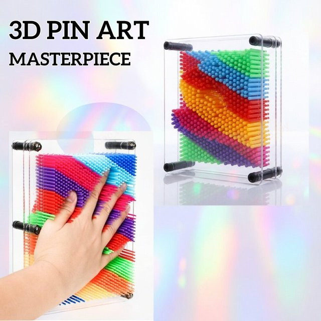 soulbao 3D-Nadelkunst-Handmodell, Farbkompressions-Nadelplatte, Kunststoff, Bunt / Mehrfarbig - Bild 1