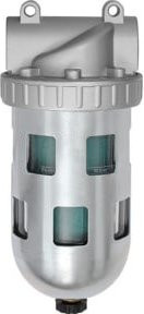 Riegler Spezialfilter Standard mit PC-Behälter und Schutzkorb in Silber, BG 3, G 1/2 - Bild 1