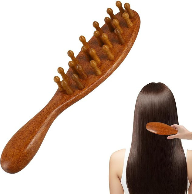 Loc-Bürste Massagekamm aus Holz, breiter Zahnkamm, Unisex - Bild 1