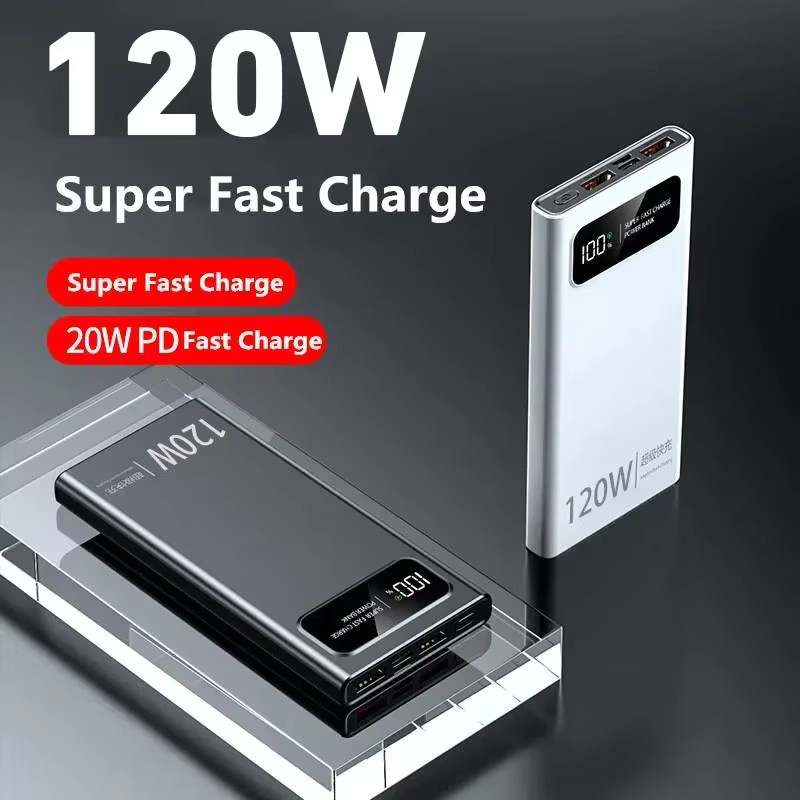 Lenovo Power Bank mit 500000 mAh Kapazität und 120 W Schnellladefunktion in Schwarz mit Digital Display - Bild 2