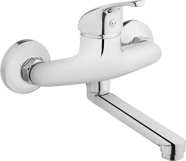 KOLMAN Küchenarmatur Küchenmischer mit Einhebelmischer in Silber und Chrom-Finish BC-05-K01 - Bild 1