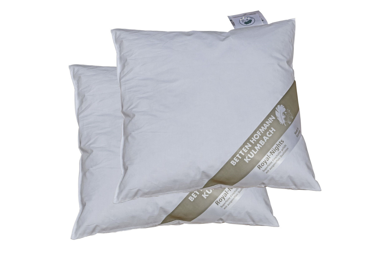 2er Set Hofmann Bayern Kopfkissen mit 30% Daunen in Weiß, B/B: 35 x 35 cm - Bild 1