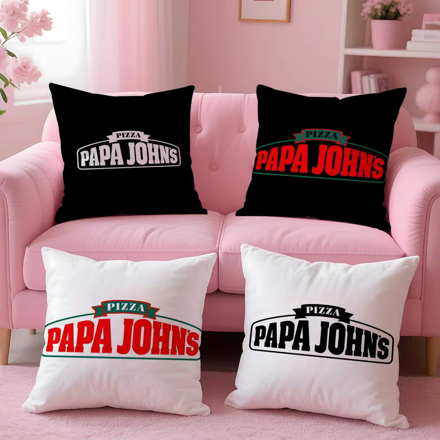 P-Papa J-John's Kissenbezug aus weichem Plüsch mit doppelseitigem Druck, Schwarz und Weiß, Breite: 30 cm, Breite: 30 cm - Bild 2