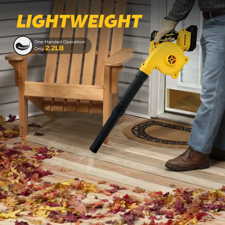 Dewalt 2-in-1 Akku-Laubbläser und Staubsauger Gelb, bürstenloser Motor, 6-Gang, 180 MPH, passend für Dewalt 20V Akku (ohne Batterie) - Bild 4