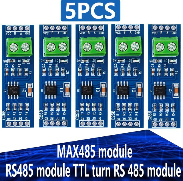 EGBO MAX485 RS485 zu TTL Modul Set für MCU Entwicklung, 5 Stück, Blau - Bild 1