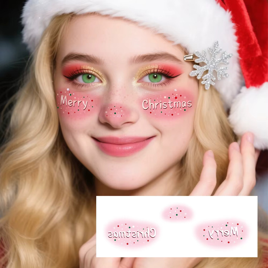 ROCOOART Temporäre Weihnachtstattoos, 6 Stück, Unisex - Bild 3