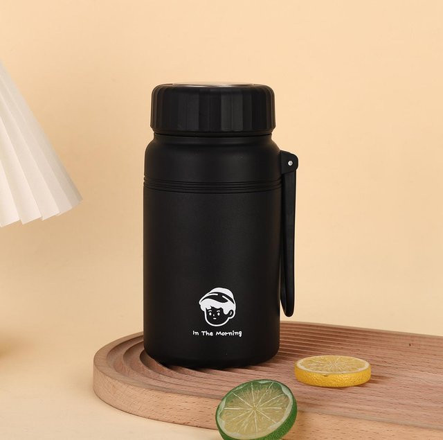 Xiaoqing Thermosbecher aus doppelwandigem Edelstahl mit Vakuum-Isolierung, tragbarer Teebecher für Outdoor und unterwegs, 1000 ml - Bild 1