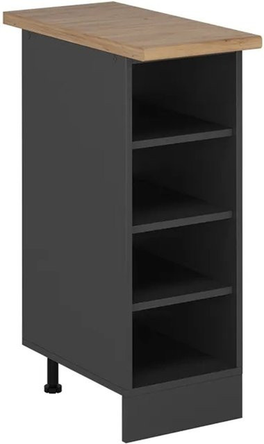 Vicco Küchenregal R-Line Offener Küchenschrank Anthrazit Eiche B/T/H: 30 x 17,8 x 60 cm - Bild 1