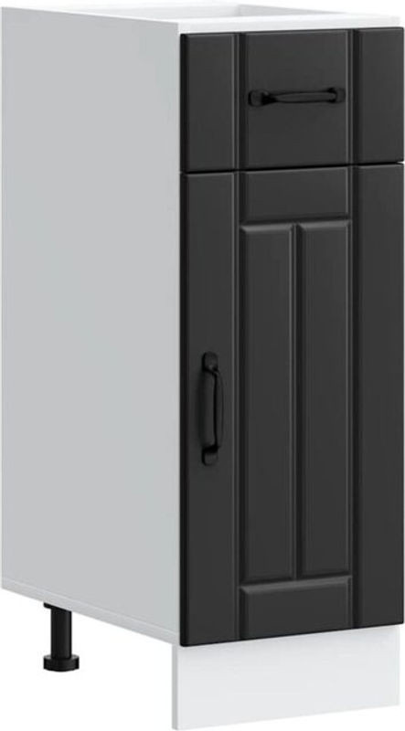 Küchenunterschrank Lucca von vidaxl in Schwarz aus Holzwerkstoff mit Drehtüren - Bild 1