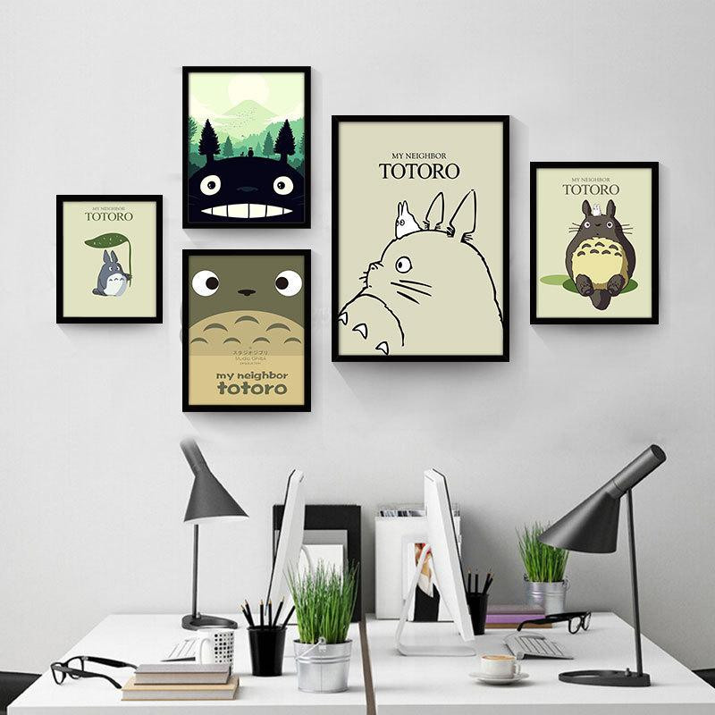 Edelweiss Art Poster Studio Totoro Cartoon Wandgemälde auf Leinwand, Mehrfarbig, B: 50 cm, H: 70 cm - Bild 3