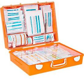 Erste-Hilfe-Koffer MULTI nach DIN 13 169 von Soehngen in Orange, Wandmontage, Kunststoff, B/T/H: 40,0 x 30,0 x 15,0 cm - Bild 1