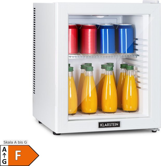 Klarstein Brooklyn 30 Mini-Kühlschrank mit Glastür, LED-Innenbeleuchtung und Ablage in Weiß - Bild 1
