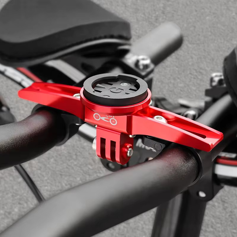 MUQZI Fahrradcomputerhalterung Rot Universal-Lenkeradapter für Garmin, Bryton und Wahoo mit GPS-Halterung für 22,2–25,4 mm Lenkerdurchmesser - Bild 3