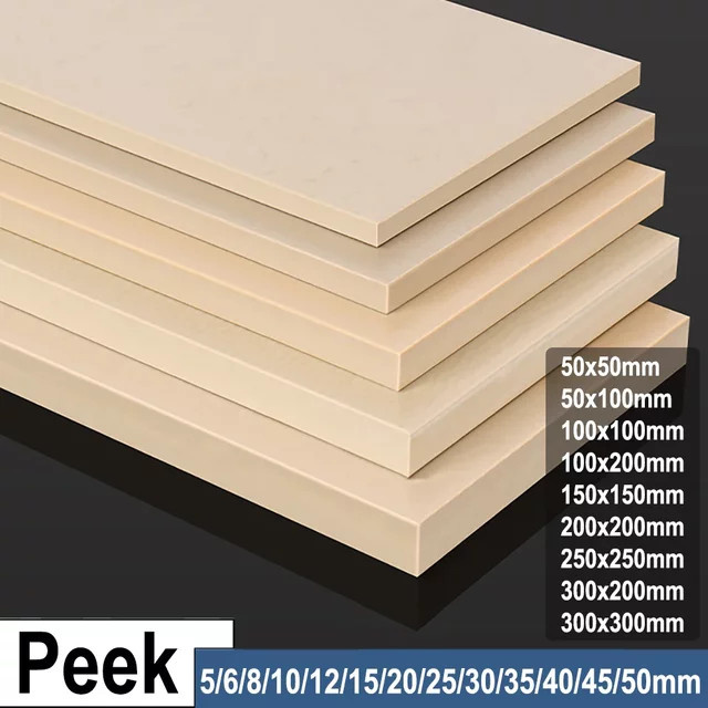 Hochtemperatur PEEK Kunststoffplatte in Beige, CNC-gefrästes PEEK-Blatt mit einer Dicke von 5 mm bis 50 mm - Bild 1