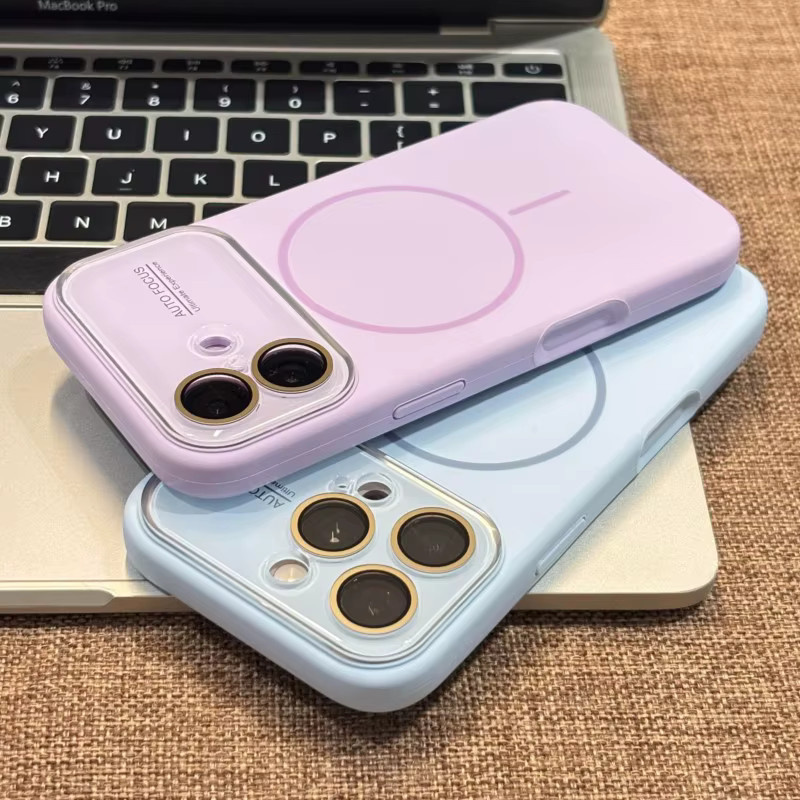 MagSafe iPhone 17 16 15 Pro Max Hülle aus Flüssigsilikon mit magnetischer kabelloser Ladefunktion und Schutzrückseite von HSDA - Bild 1