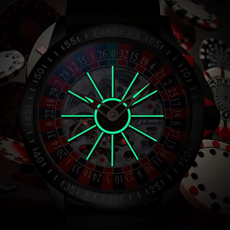 dulunwe Armbanduhr, Automatik, Edelstahl, Silikon, Herren - Bild 3