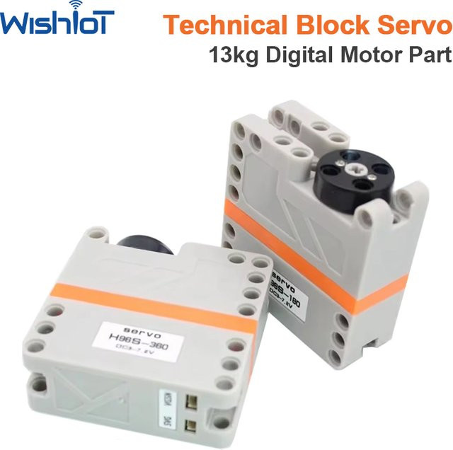 wishiot Baustein-Servomotor, digitaler Metallgetriebe-Servomotor, 180 360 Grad Hochdrehmoment - Bild 1