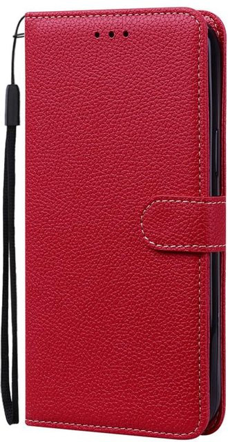 Leder Klapp Brieftasche Hülle für Samsung Galaxy S20 FE, S20 Plus und S20 Ultra in Dunkelrot - Bild 1