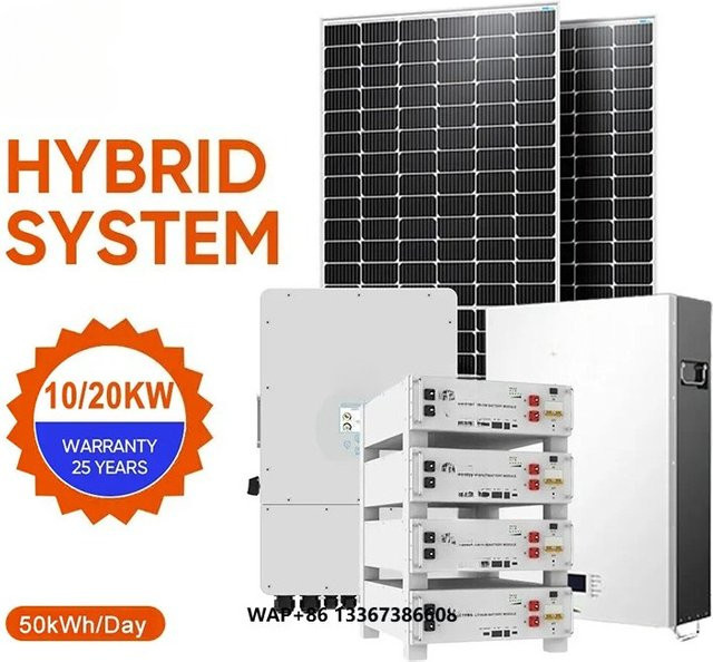 Deye Hybrid-Solarenergiespeichersystem-Set 2025 mit 16000 W Solarmodulen und 48 V Batterie in Weiß - Bild 1