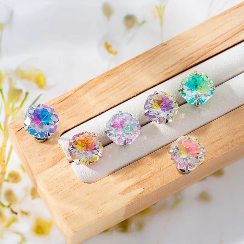 mling Ohrstecker, Titan, Bunt, Zirkonia, Blumen - Bild 2