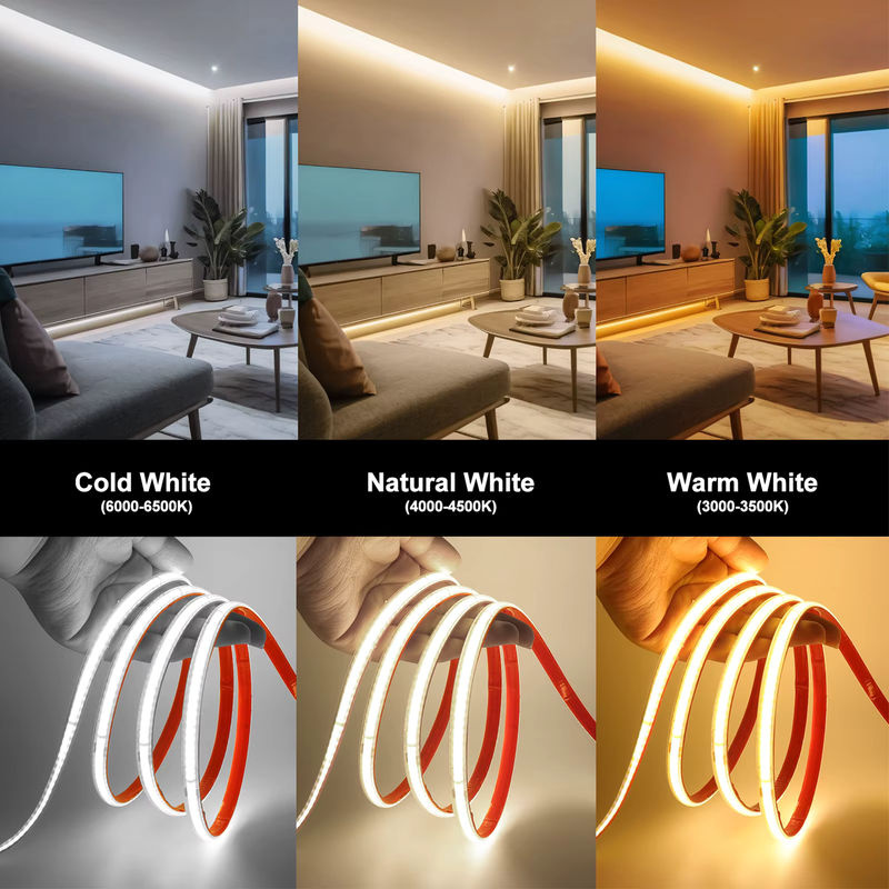 XUNATA COB-LED-Streifen RGBIC, wasserdicht, 220 V, 240 LEDs/m, selbstklebend, weiß - Bild 2