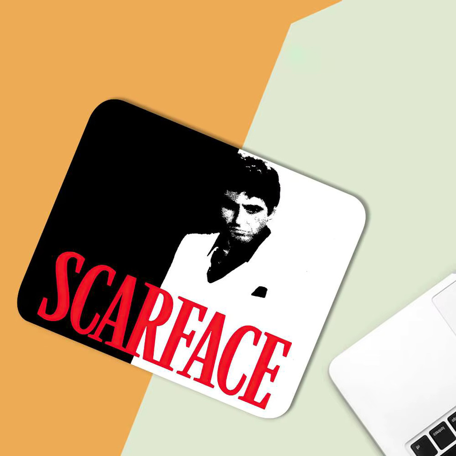 Classic Movie Scarface Mini-Mauspad in Multicolour mit genähtem Rand und rutschfester Gummibasis - Bild 5