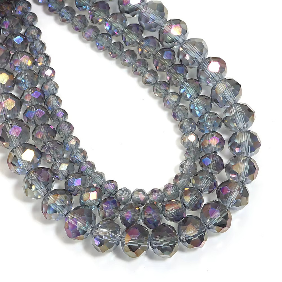 louleur Kristallperlen, lila, transparent, Glasperlen, Unisex - Bild 4