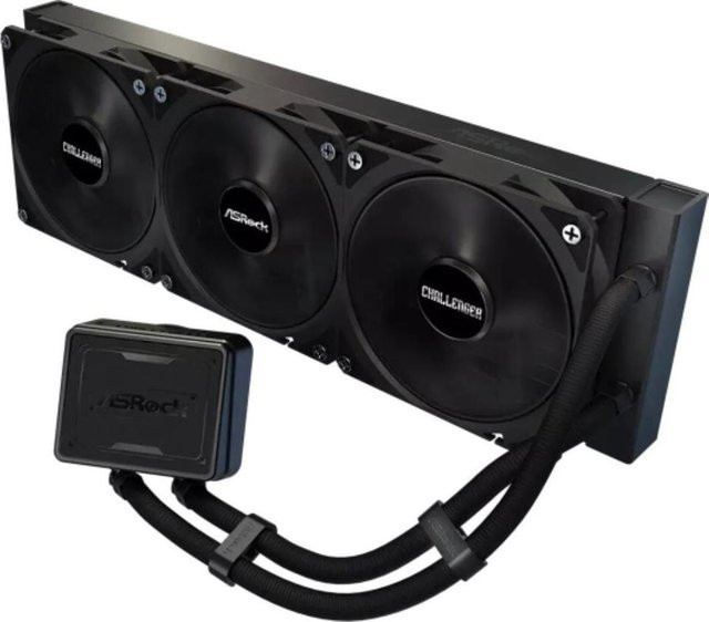ASRock CPC Challenger Pure 360 AIO CPU-Wasserkühler mit Triple-Fan, Schwarz - Bild 2