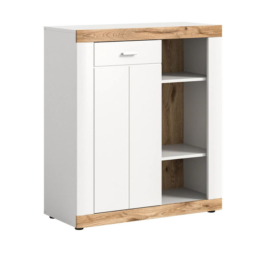 Inn.Furn Kommode in Weiß und Eiche mit Soft-Close-Schubladen, B/H: 91 x 104 cm - Bild 2