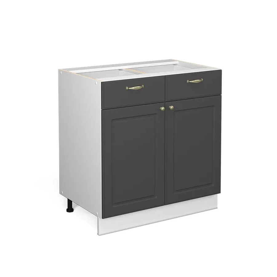 Vicco Küchenunterschrank Fame-Line Weiß Anthrazit-Gold mit Schublade und Drehtür Breite: 80 cm - Bild 2